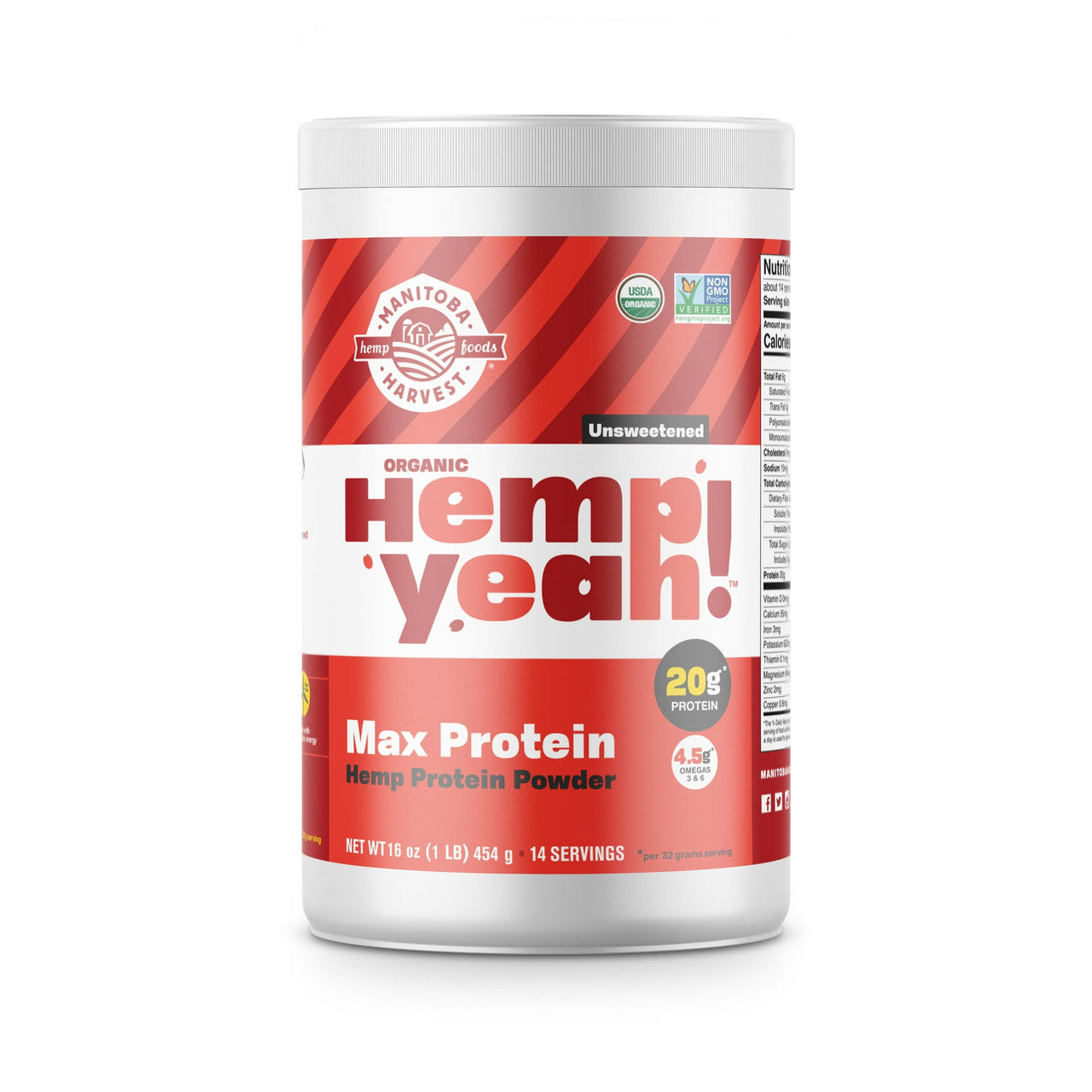 Manitoba Harvest Hemp Pro 70, Protein Supplement, 16 Oz